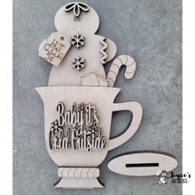 Load image into Gallery viewer, Hot Cocoa Gingerbread Mug Shelf Sitter