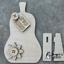 Load image into Gallery viewer, Pumpkin with "Simply Blessed" Tag Wood Blank | Unfinished DIY Fall Craft | 5.5" x 8.75"
