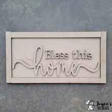 Load image into Gallery viewer, Bless this Home Farmhouse Sign