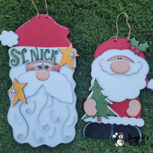 Load image into Gallery viewer, Christmas Santa and Tree Doorhanger