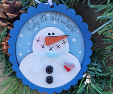 Load image into Gallery viewer, Baby its Cold Snowman Ornament