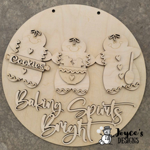 Load image into Gallery viewer, Baking Spirits Bright Christmas Doorhanger