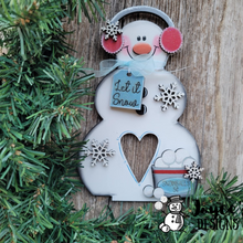 Load image into Gallery viewer, Tealight Snowman Heart Cutout/Let it Snow