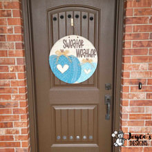 Load image into Gallery viewer, Sweater Weather Pumpkins Doorhanger
