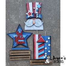 Load image into Gallery viewer, Patriotic Shelf Sitter