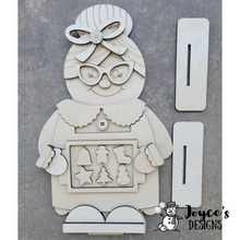 Load image into Gallery viewer, Mr. and Mrs. Claus Shelf Sitter Shelf Sitter, Snowman Tiered Tray, Winter Shelf Sitter, Frosty Friends,  Snowman shelf sitter, Wood Shelf Sitter Kit, DIY Shelf Sitter