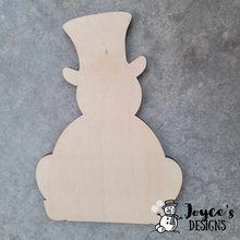 Load image into Gallery viewer, Chunky Sitting Snowman Shelf Sitter