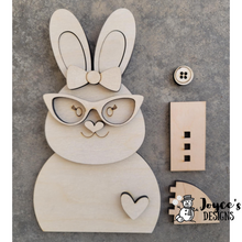 Load image into Gallery viewer, Bunny With Glasses Shelf Sitter