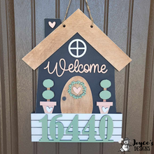 Load image into Gallery viewer, Welcome Home House Number Sign