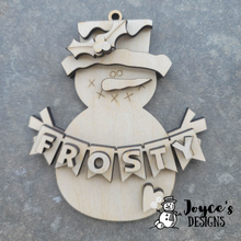 Load image into Gallery viewer, Snowmen Ornaments, Christmas Wooden Ornament Kit, DIY Christmas Decor, Kids Christmas Crafts