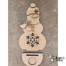 Load image into Gallery viewer, Tealight Snowman Snowflake Cutout