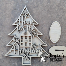 Load image into Gallery viewer, Shelf Sitting Tree Home for the Holidays