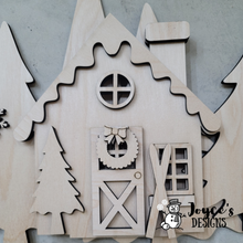 Load image into Gallery viewer, Winter Cabin Shelf sitter