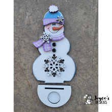 Load image into Gallery viewer, Tealight Snowman Snowflake Cutout