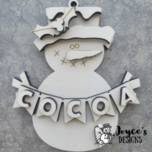 Load image into Gallery viewer, Snowmen Ornaments, Christmas Wooden Ornament Kit, DIY Christmas Decor, Kids Christmas Crafts
