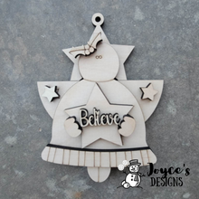 Load image into Gallery viewer, Angel Ornaments- Joy, Believe, Merry and Bright