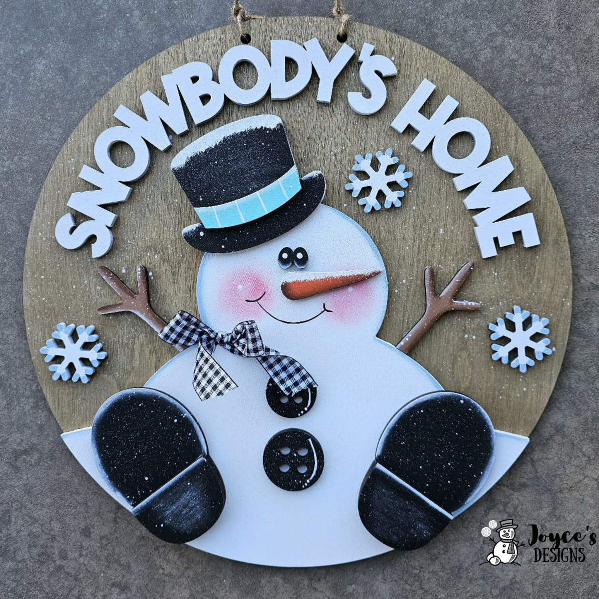 Snowbody’s Home snowman door hanger wood blank for DIY painting and cr ...