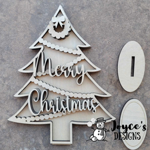 Load image into Gallery viewer, Shelf Sitting Tree Merry Christmas