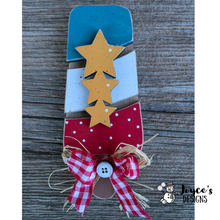 Load image into Gallery viewer, Patriotic 3 Star Popsicle – 5.5x6 DIY Patriotic Decor – Paintable 4th of July Craft (Copy)