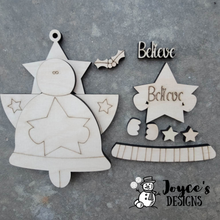 Load image into Gallery viewer, Angel Ornaments- Joy, Believe, Merry and Bright