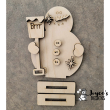 Load image into Gallery viewer, Snowman with Shovel Shelf Sitter