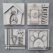 Load image into Gallery viewer, Interchangeable Wooden Tissue Box Cover – Fits 4.25” Insert Signs – DIY Home Décor Cube Base