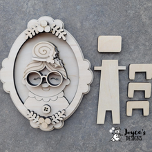 Load image into Gallery viewer, Mrs. Clause in Picture Frame Shelf Sitter