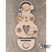 Load image into Gallery viewer, Tealight Snowman Heart Cutout/Let it Snow