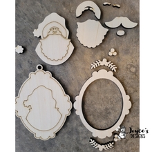 Load image into Gallery viewer, Primitive Santa picture frame ornament