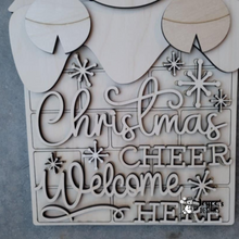 Load image into Gallery viewer, Reindeer with Chimney Doorhanger