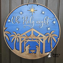 Load image into Gallery viewer, Oh Holy Night Manager Scene doorhanger