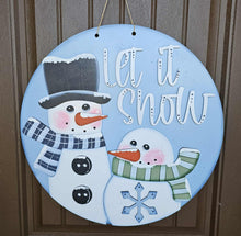 Load image into Gallery viewer, Let it Snow couple doorhanger