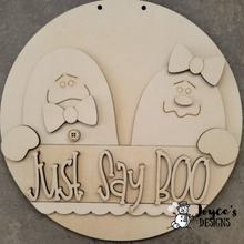 Load image into Gallery viewer, Just Say Boo doorhanger