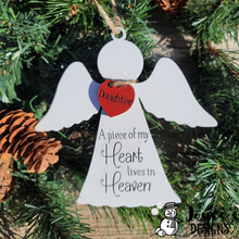 Load image into Gallery viewer, Mom Memorial Ornament, Dad Memorial Ornament, Christmas in Heaven, Memorial Ornament, Christmas Wooden Ornament Kit, DIY Christmas Decor, Kids Christmas Crafts
