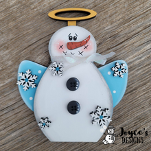 Load image into Gallery viewer, Snowangel Ornament, Christmas Wooden Ornament Kit, DIY Christmas Decor, Kids Christmas Crafts