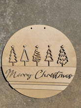 Load image into Gallery viewer, Merry Christmas Doorhanger 5 Trees