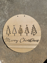 Load image into Gallery viewer, Merry Christmas Doorhanger 5 Trees