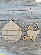 Load image into Gallery viewer, Snowmen, Snowman in Vintage Red Truck, Ornament Kit, DIY ornament