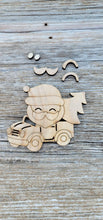 Load image into Gallery viewer, Santa, Santa in Vintage Red Truck, Ornament Kit, DIY ornament