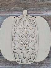 Load image into Gallery viewer, Pumpkin Fall Doorhanger, Wood Doorhanger Kit, DIY Door Decor, Front Porch Fall Decor