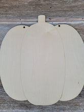 Load image into Gallery viewer, Pumpkin Fall Doorhanger, Wood Doorhanger Kit, DIY Door Decor, Front Porch Fall Decor