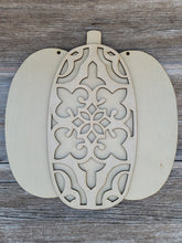 Load image into Gallery viewer, Pumpkin Fall Doorhanger, Wood Doorhanger Kit, DIY Door Decor, Front Porch Fall Decor