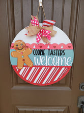 Load image into Gallery viewer, Gingerbread Door Hanger, Cookie Tasting, Cooking Door Hanger Christmas Wood Doorhanger Kit, DIY Door Decor, Front Porch Christmas Decor