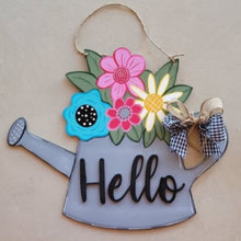 Load image into Gallery viewer, Watering Can With Flowers