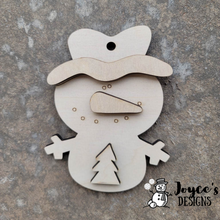Load image into Gallery viewer, Snowman Trio Ornament, Snowman Ornament, Ornament Kit, DIY ornament
