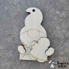 Load image into Gallery viewer, Gnome Santa Gingerbread Ornament, Kids Christmas Ornament, Christmas Wooden Ornament Kit, DIY Christmas Decor, Kids Christmas Crafts