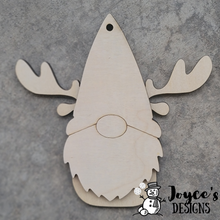 Load image into Gallery viewer, Gnome Reindeer Ornament, Santa, Kids Christmas Ornament, Christmas Wooden Ornament Kit, DIY Christmas Decor, Kids Christmas Crafts