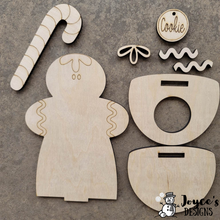 Load image into Gallery viewer, Gingerbread Votive Candle Holders, Wood Shelf Sitter Kit, DIY Shelf Sitter