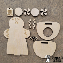 Load image into Gallery viewer, Gingerbread Votive Candle Holders, Wood Shelf Sitter Kit, DIY Shelf Sitter