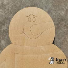 Load image into Gallery viewer, Welcome Snowman, Winter Doorhanger, Snow doorhanger, Wood Doorhanger Kit, DIY door hanger, Front Porch Winter Decor